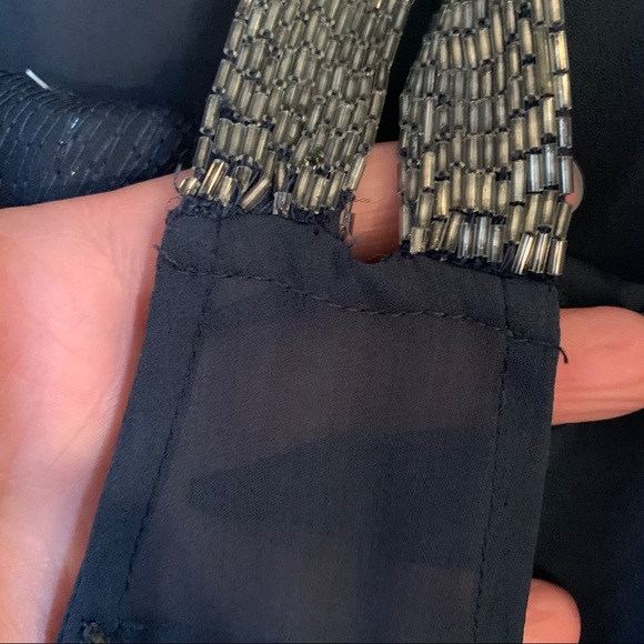 Parker Silk Beaded Embellished 20s Top Glam Tank S - Picture 3 of 14